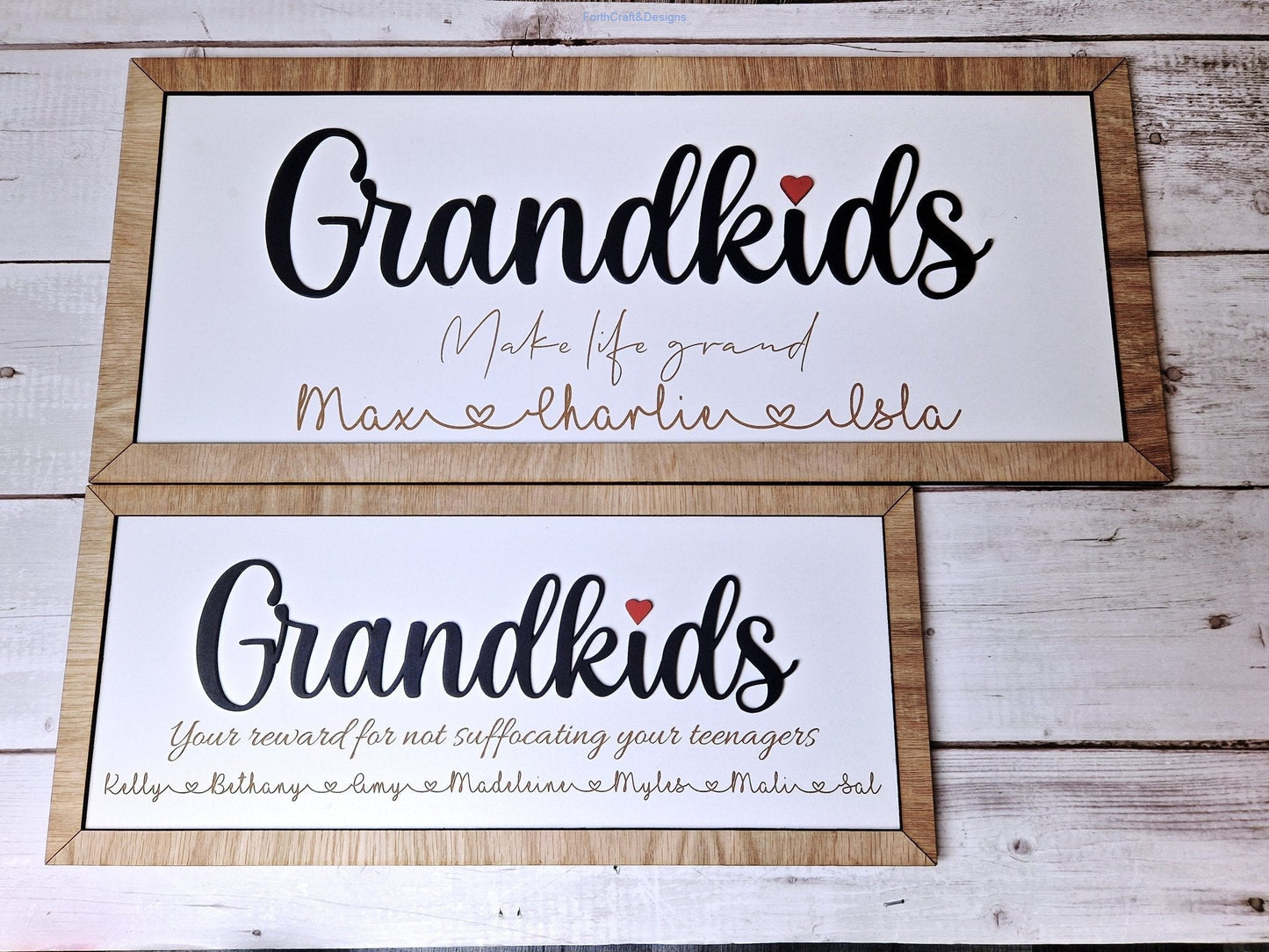 Personalised Grandkids sign