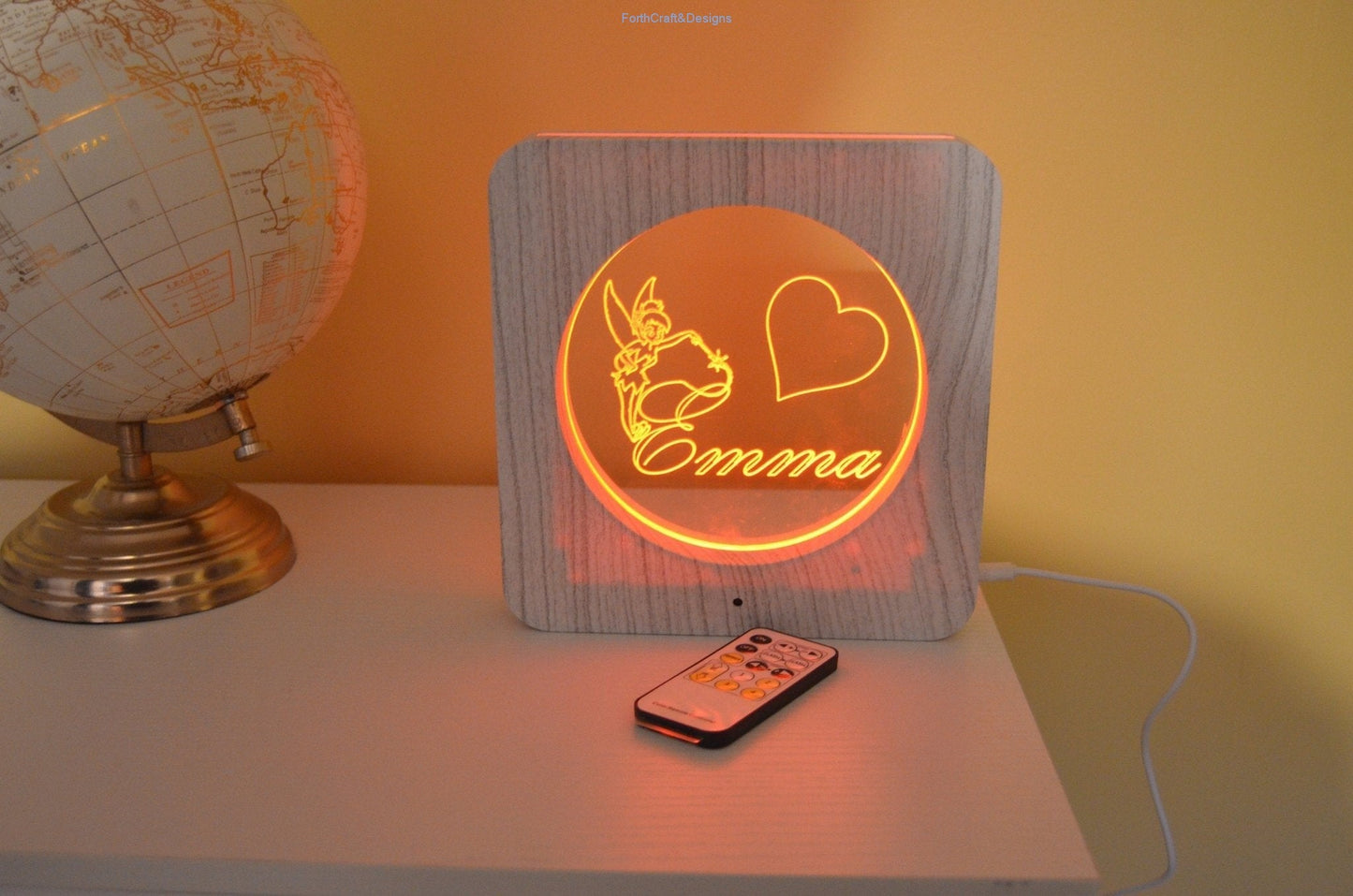 Personalised LED night light