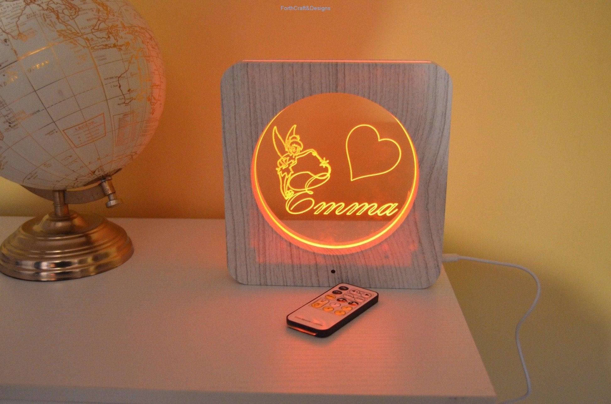 Personalised LED night light
