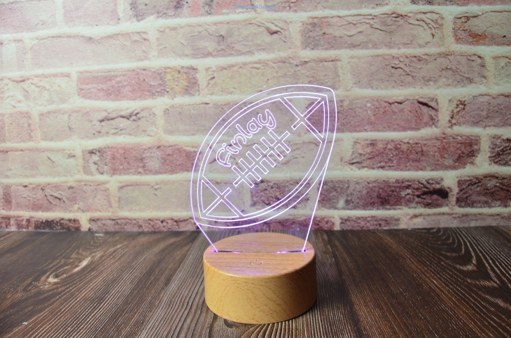 Personalised rugby Led name Night light