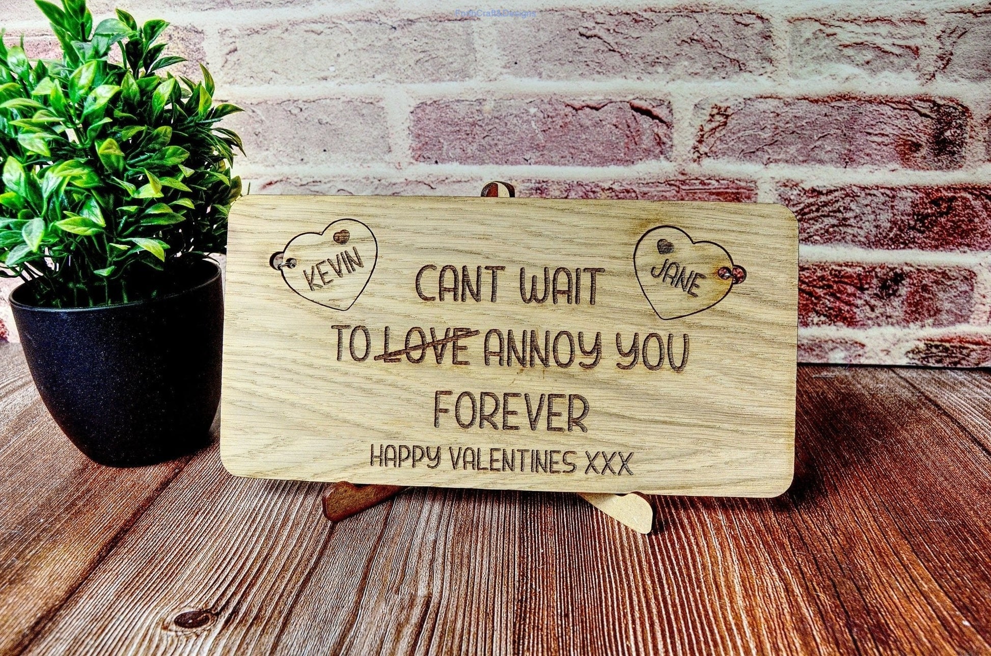 Personalised rustic valentines wooden card and key rings, Custom valentines day gift