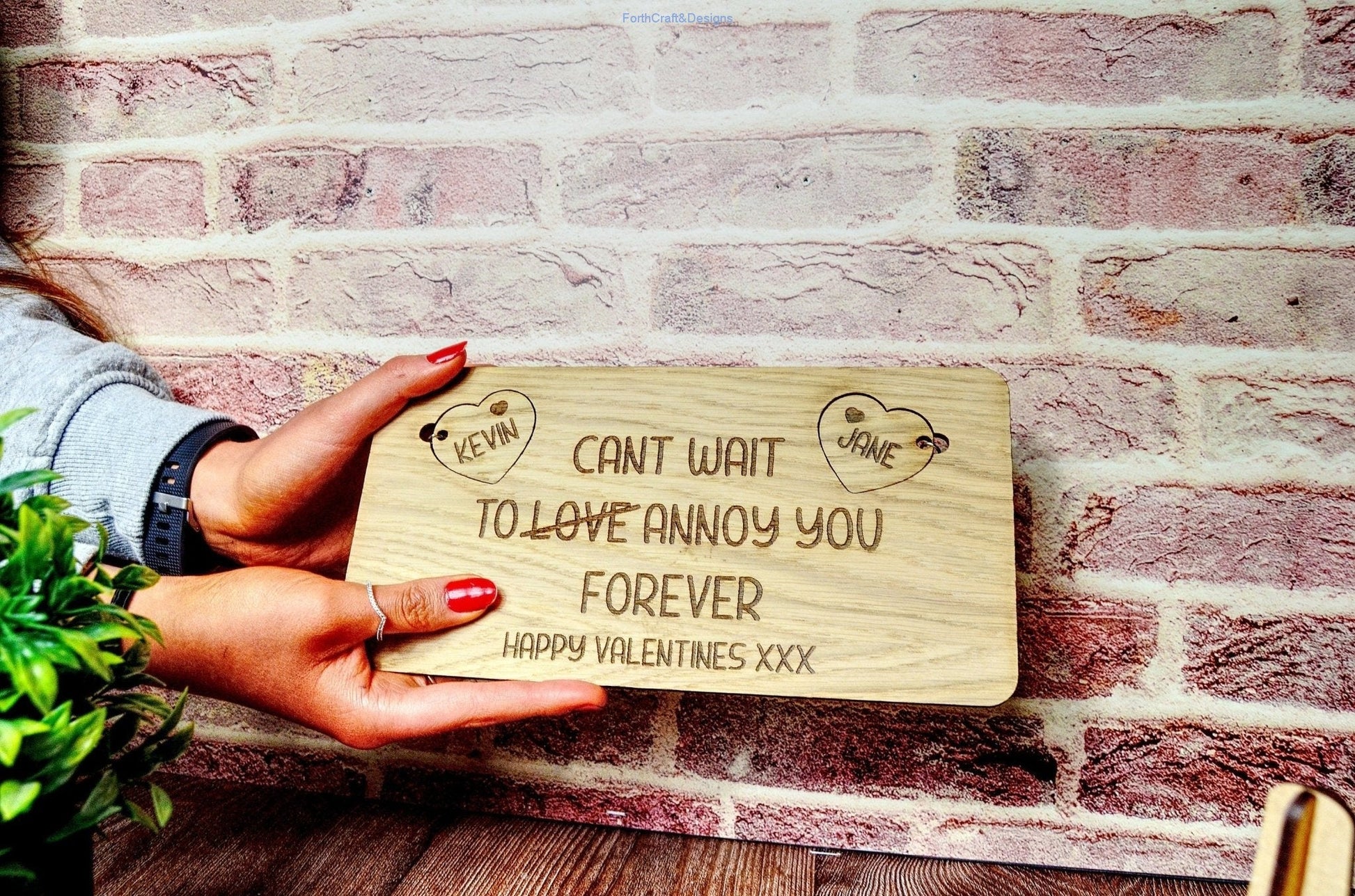 Personalised rustic valentines wooden card and key rings, Custom valentines day gift