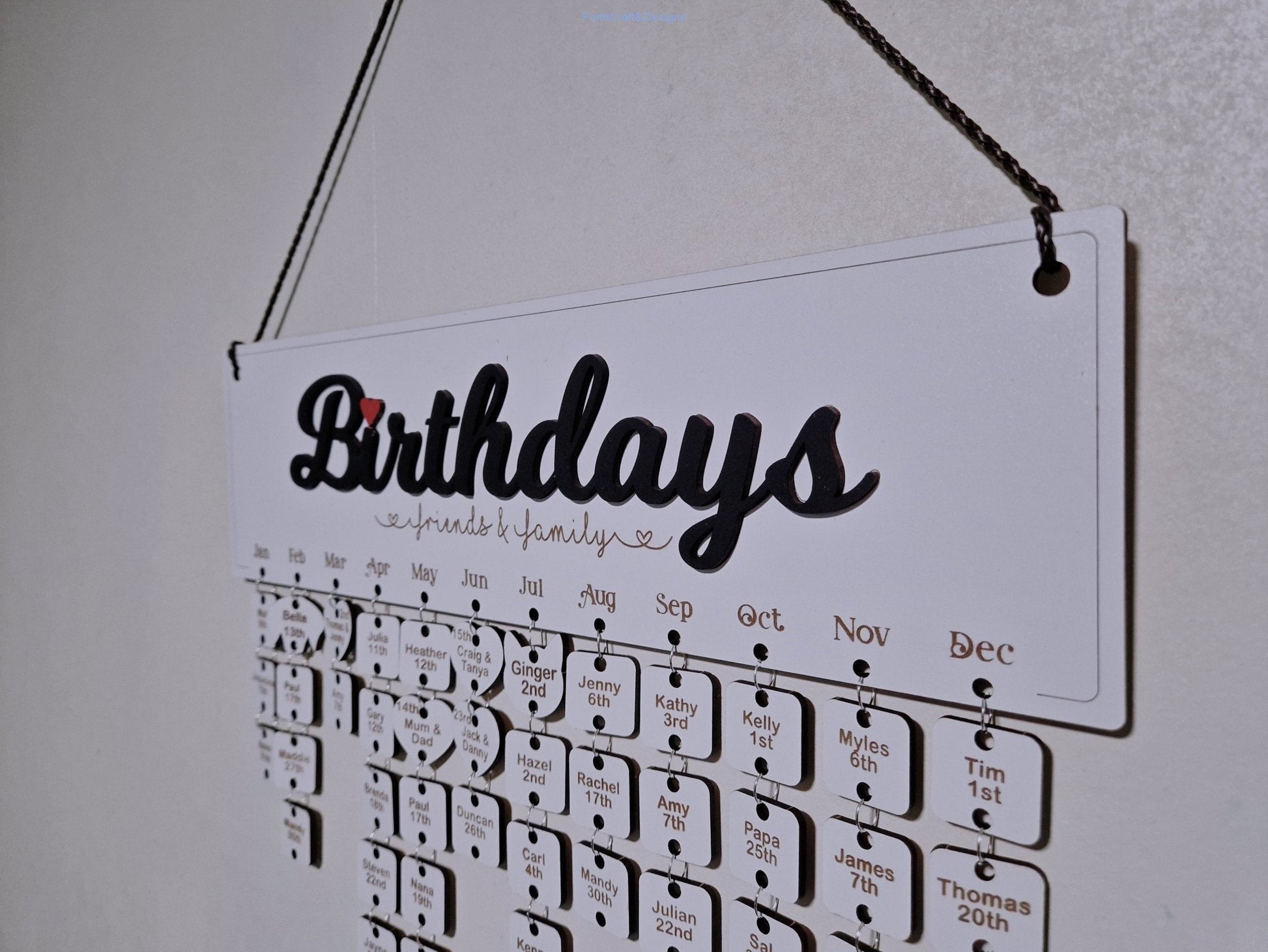 Personalised Wooden Birthday Calendar,