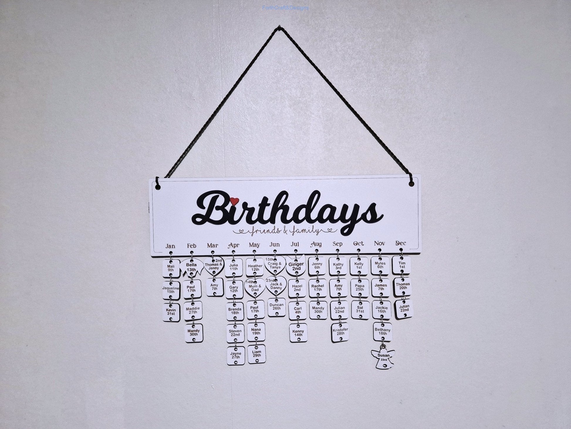 Personalised Wooden Birthday Calendar,