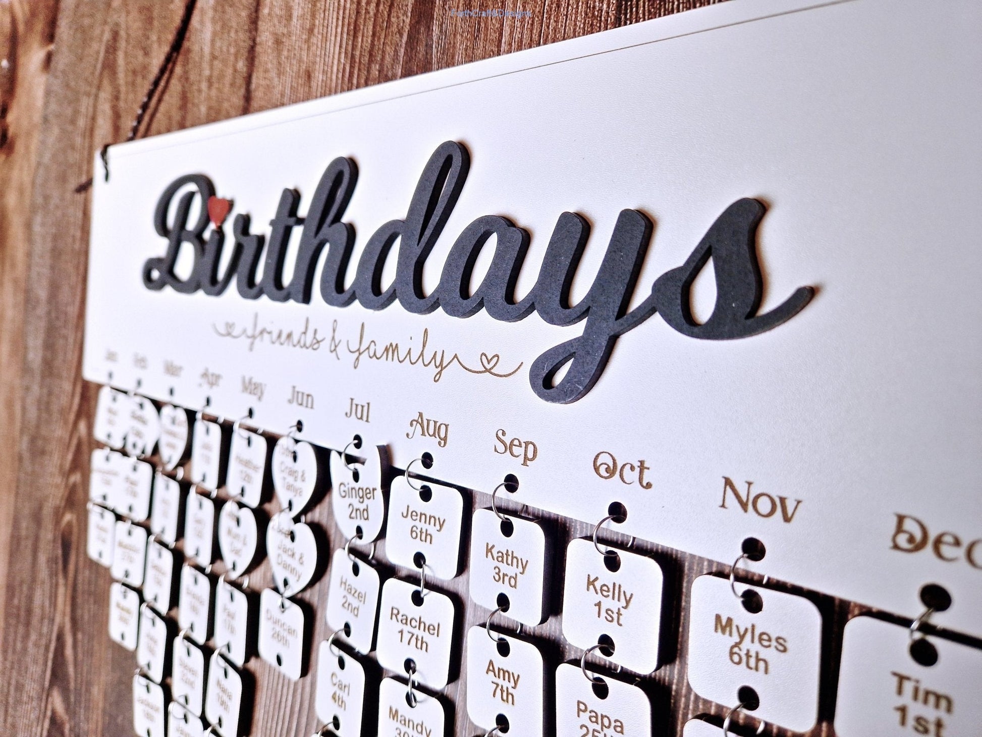 Personalised Wooden Birthday Calendar,