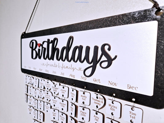 Personalised Wooden Birthday Calendar,
