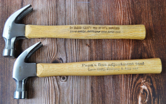 personalized engraved hammer,fathers day gift, engraved hammer-Forth Craft and Designs