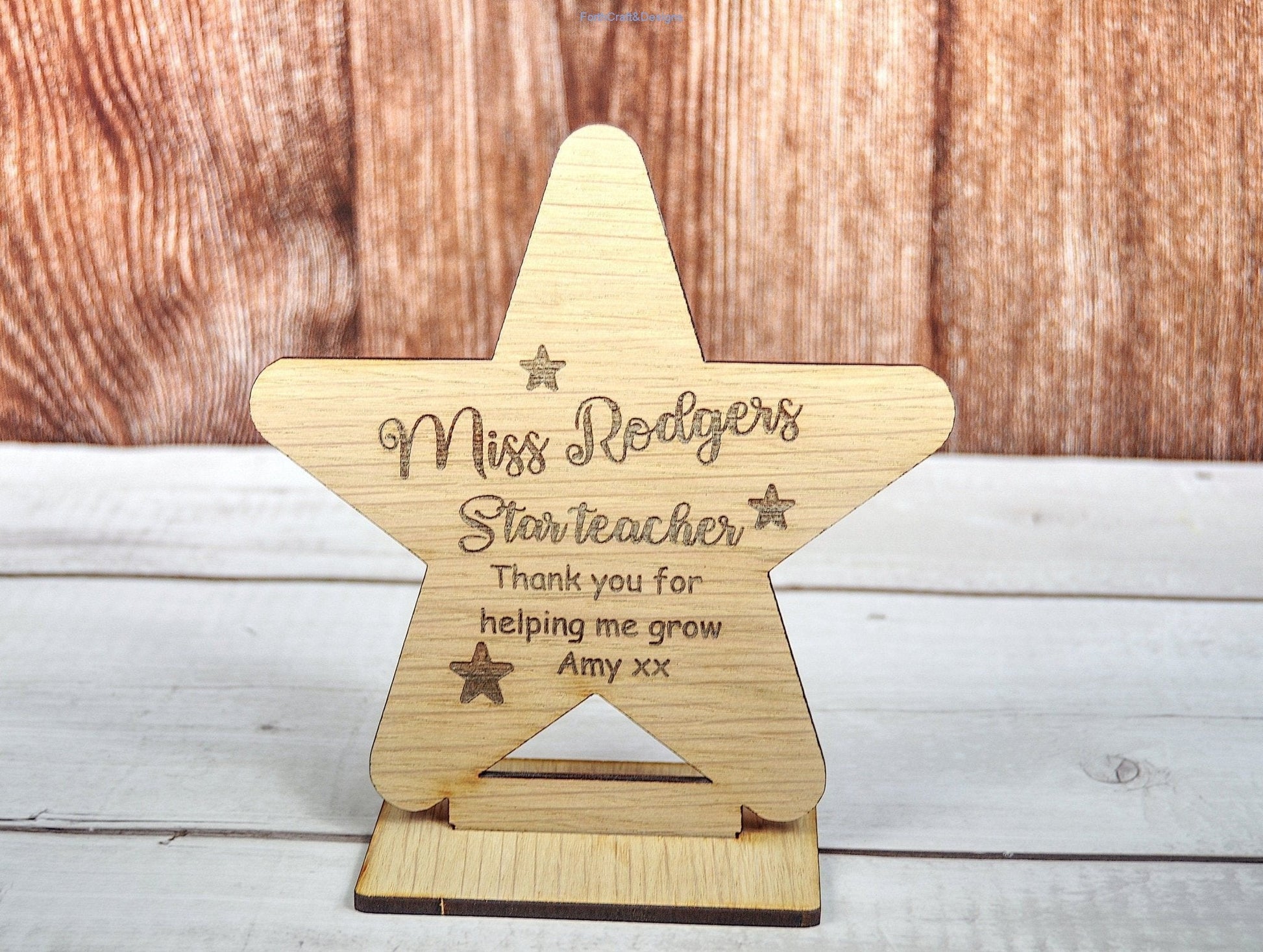 Wooden Desk Ornament , Teacher Gift, Personalized Teacher Gift Idea. Desk  Ornament 