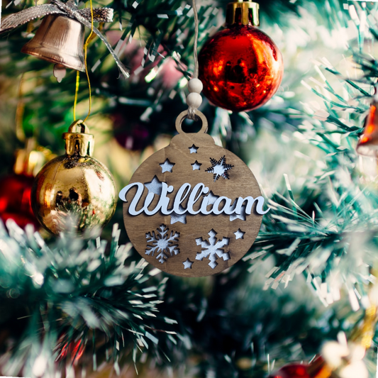 Personalised Christmas tree bauble