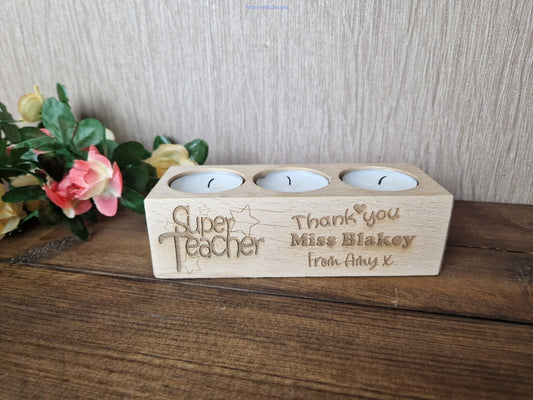 Teacher tea light candle gift-Forth Craft and Designs