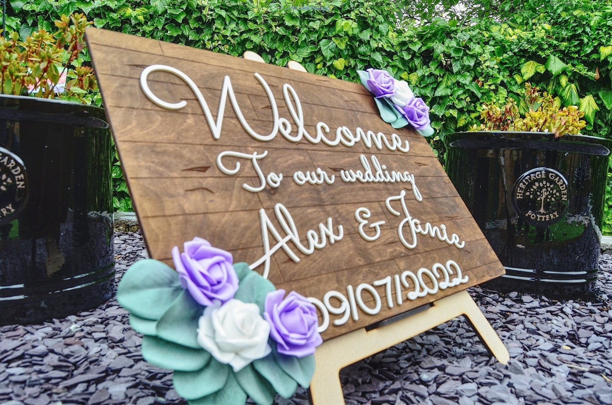 Wedding greeting board,