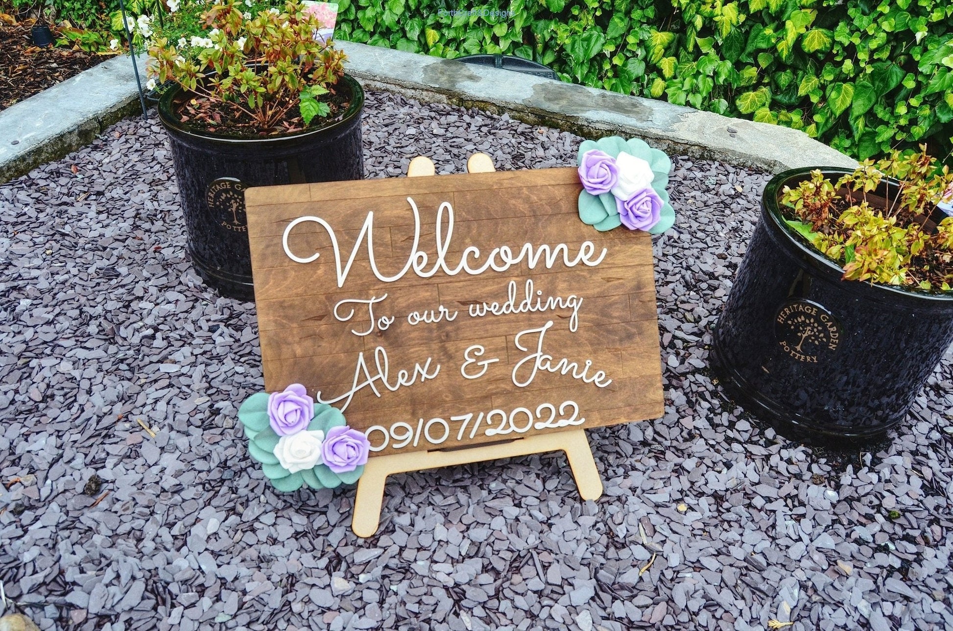 Wedding greeting board,