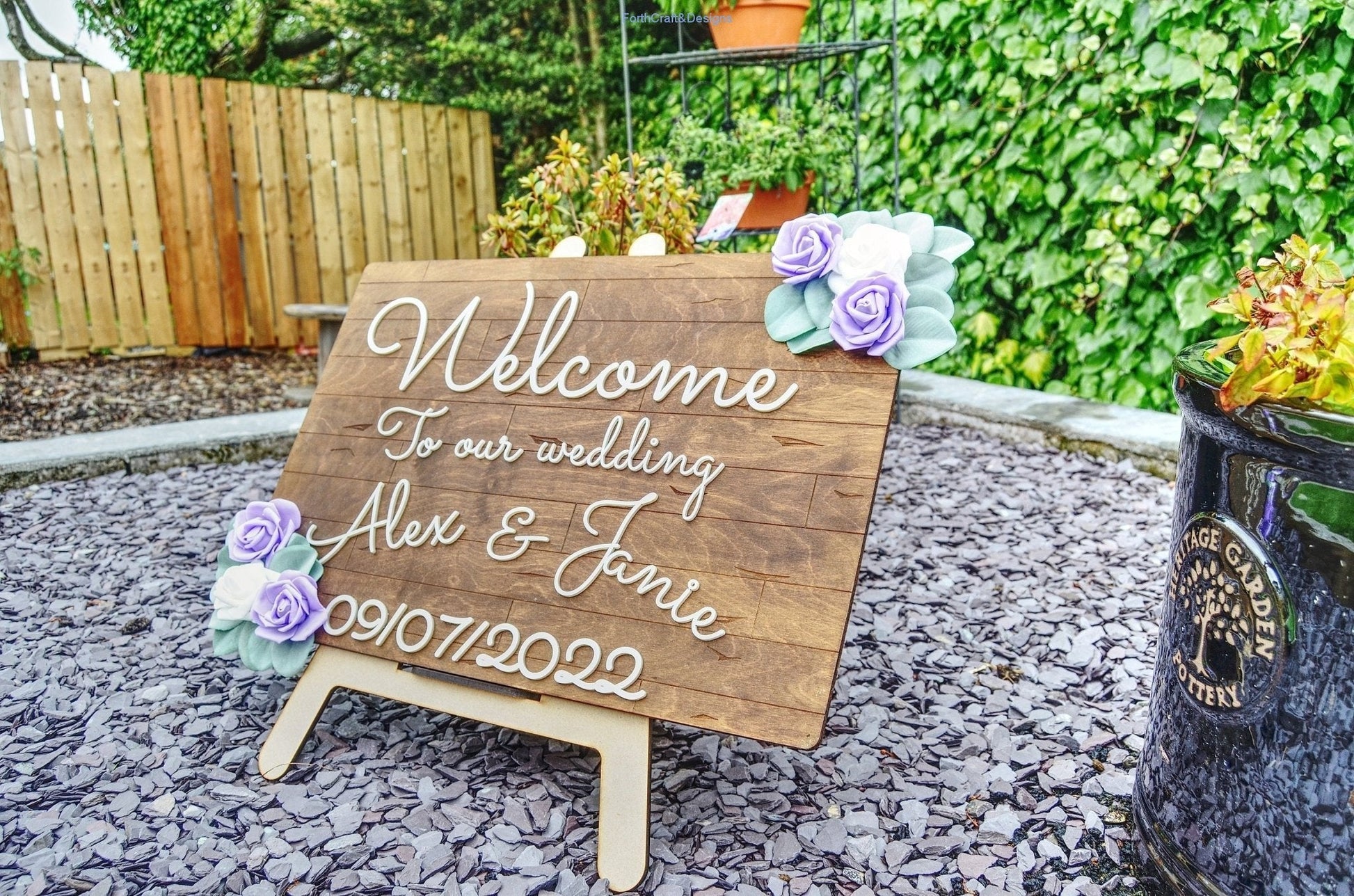 Wedding greeting board,