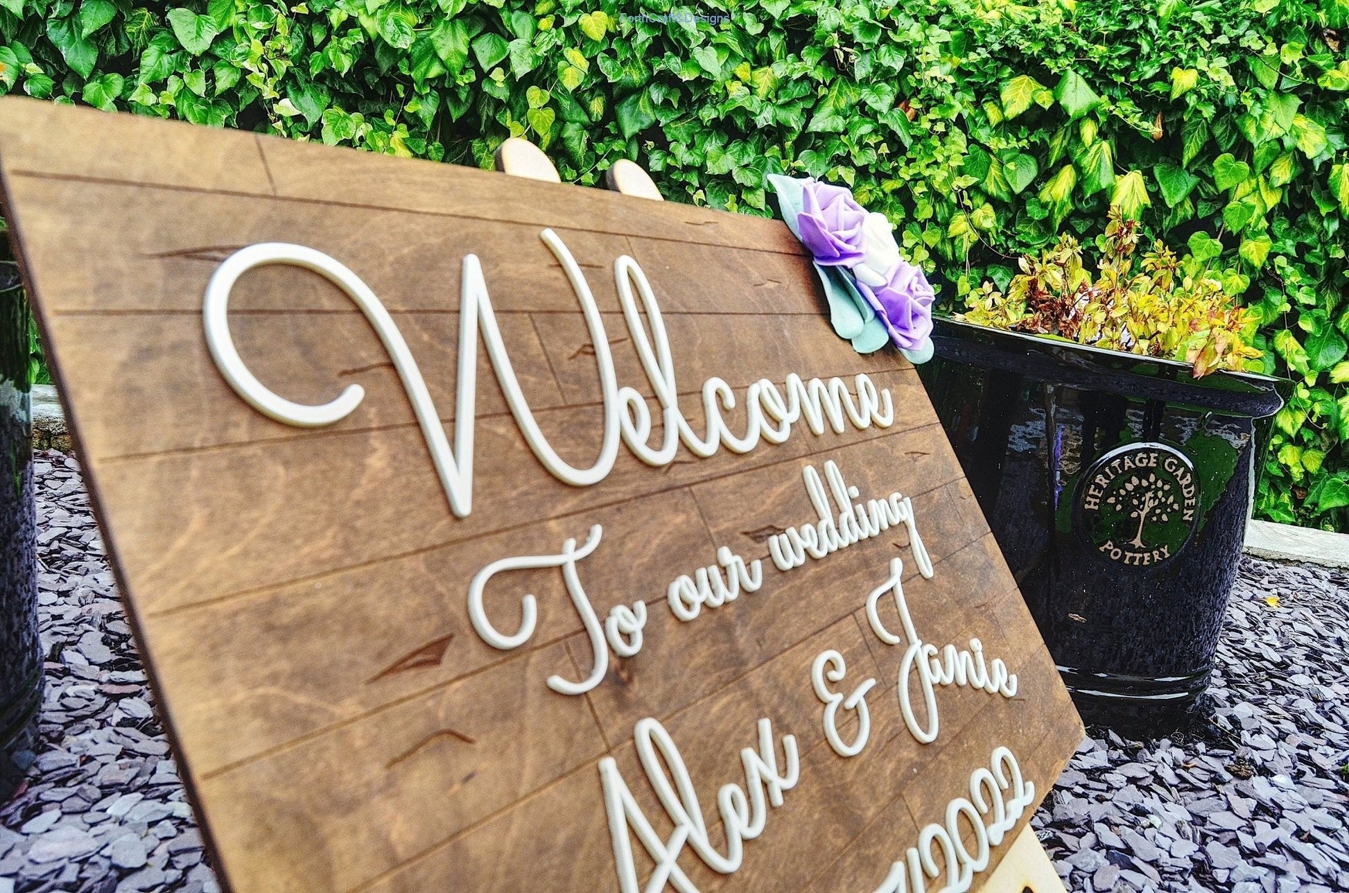 Wedding greeting board,