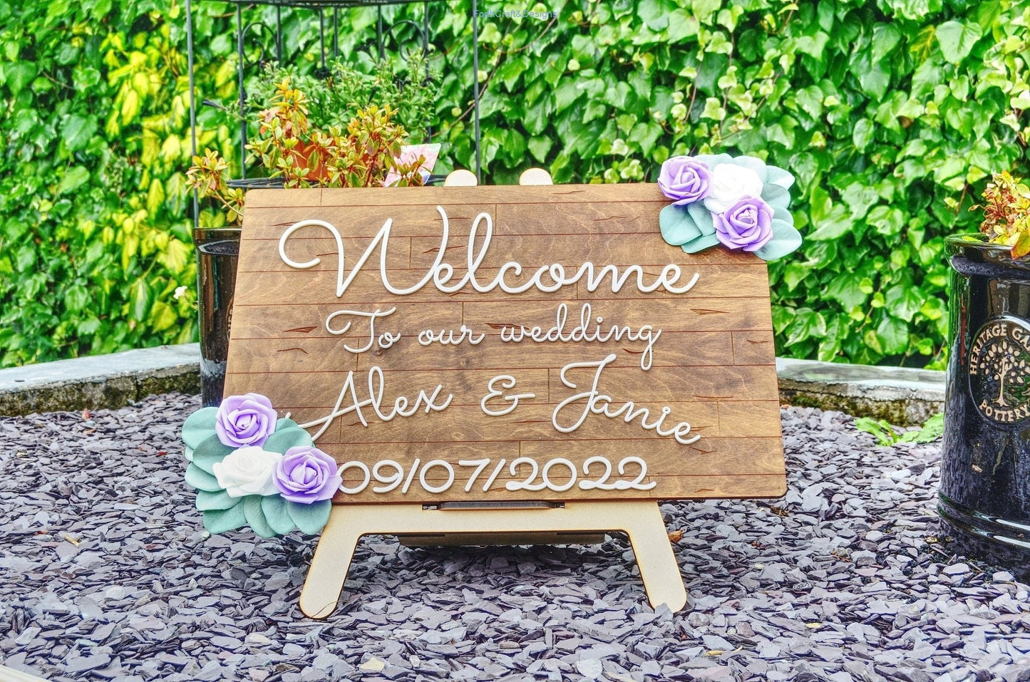 Wedding greeting board,