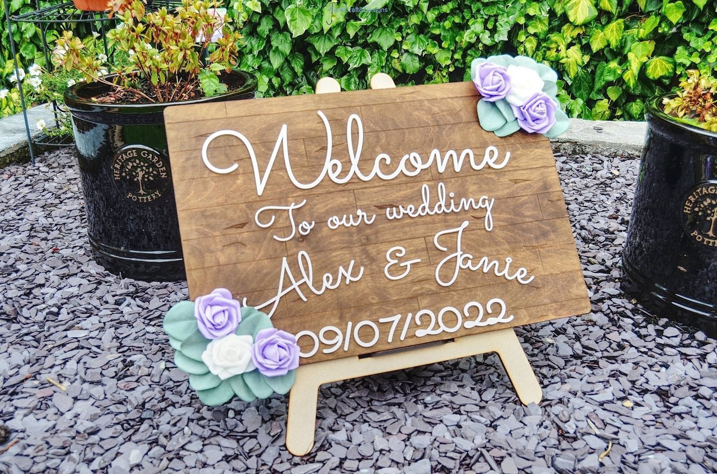 Wedding greeting board,