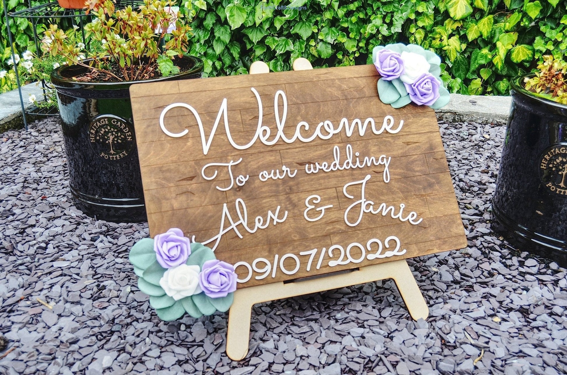Wedding greeting board,