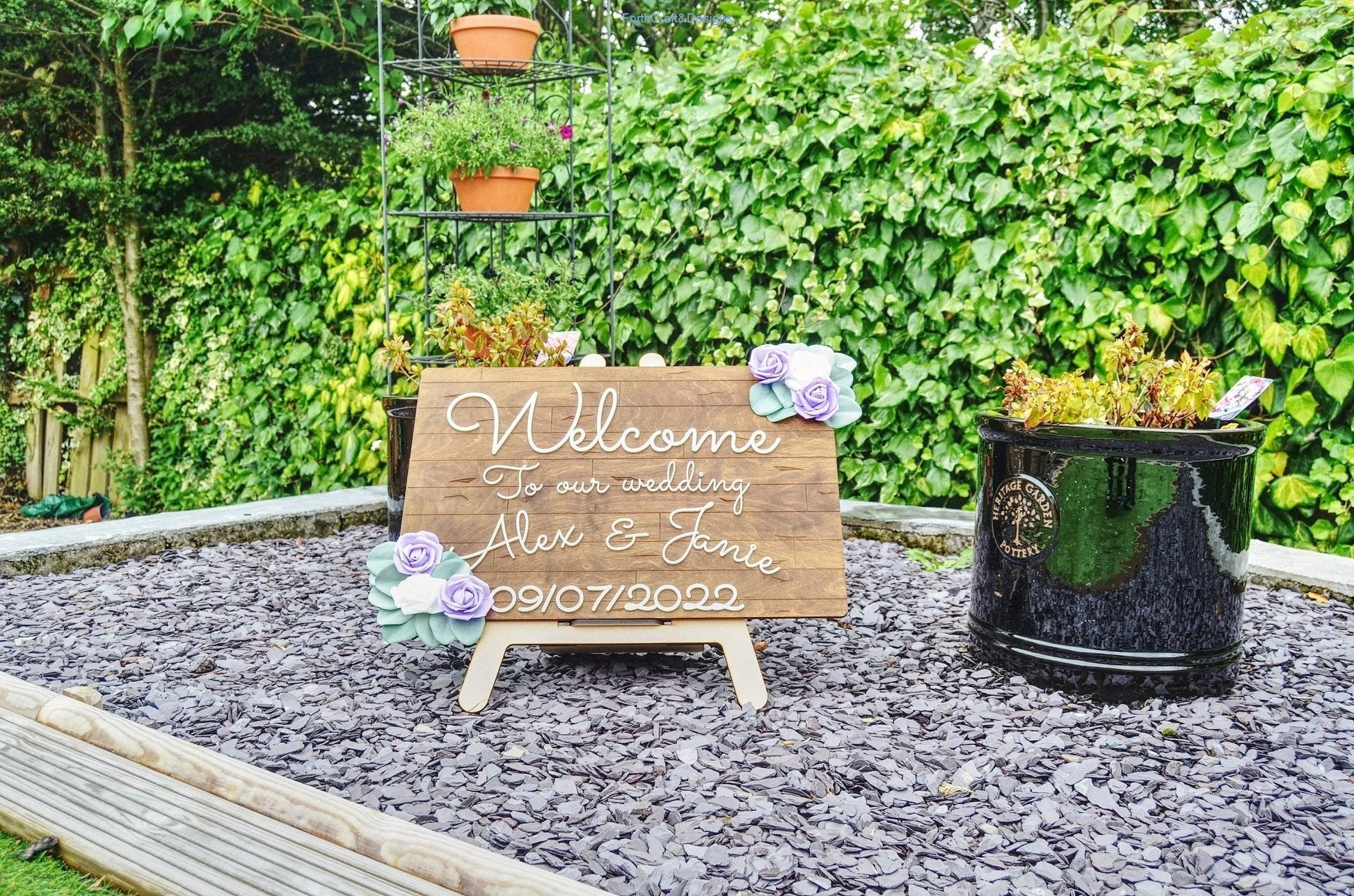Wedding greeting board,