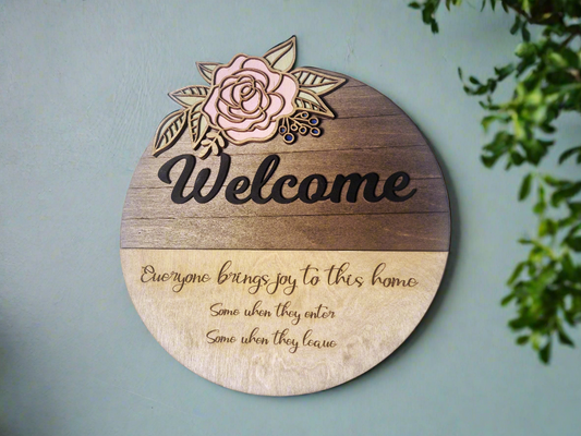 Wooden Welcome sign