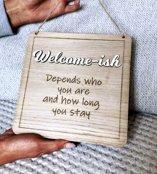 Welcome wall plaque
