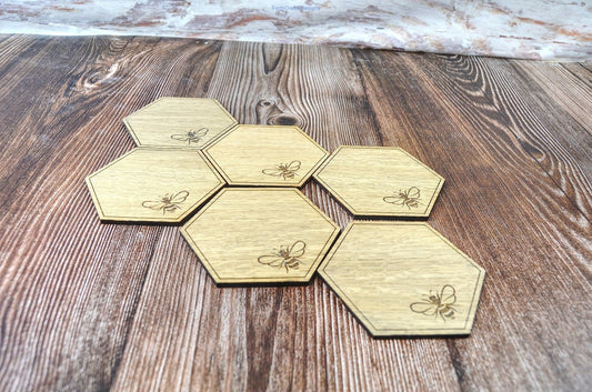 Wooden Bee coaster set-Forth Craft and Designs