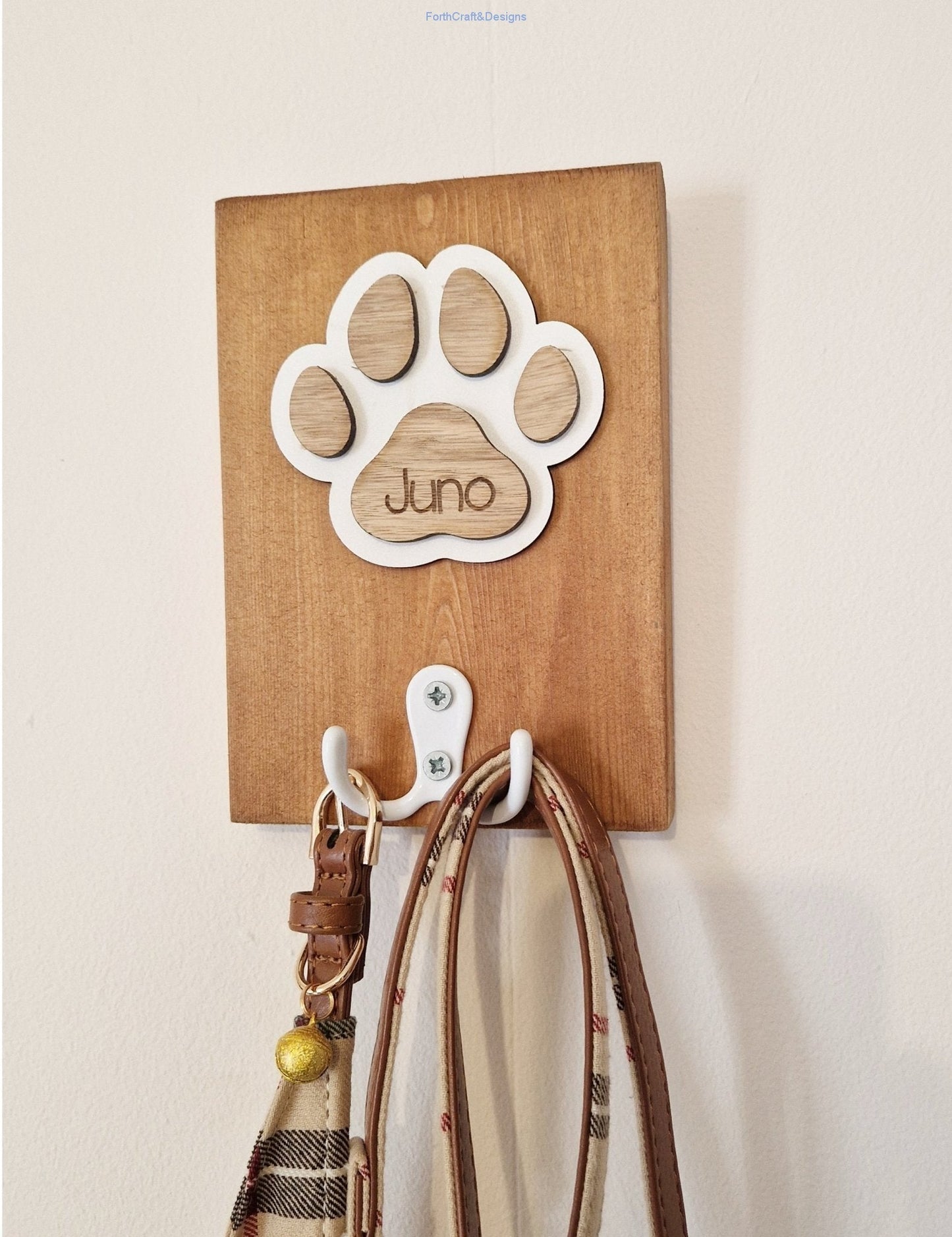 Wooden Dog Leash Hanger, and feeding station bundle.