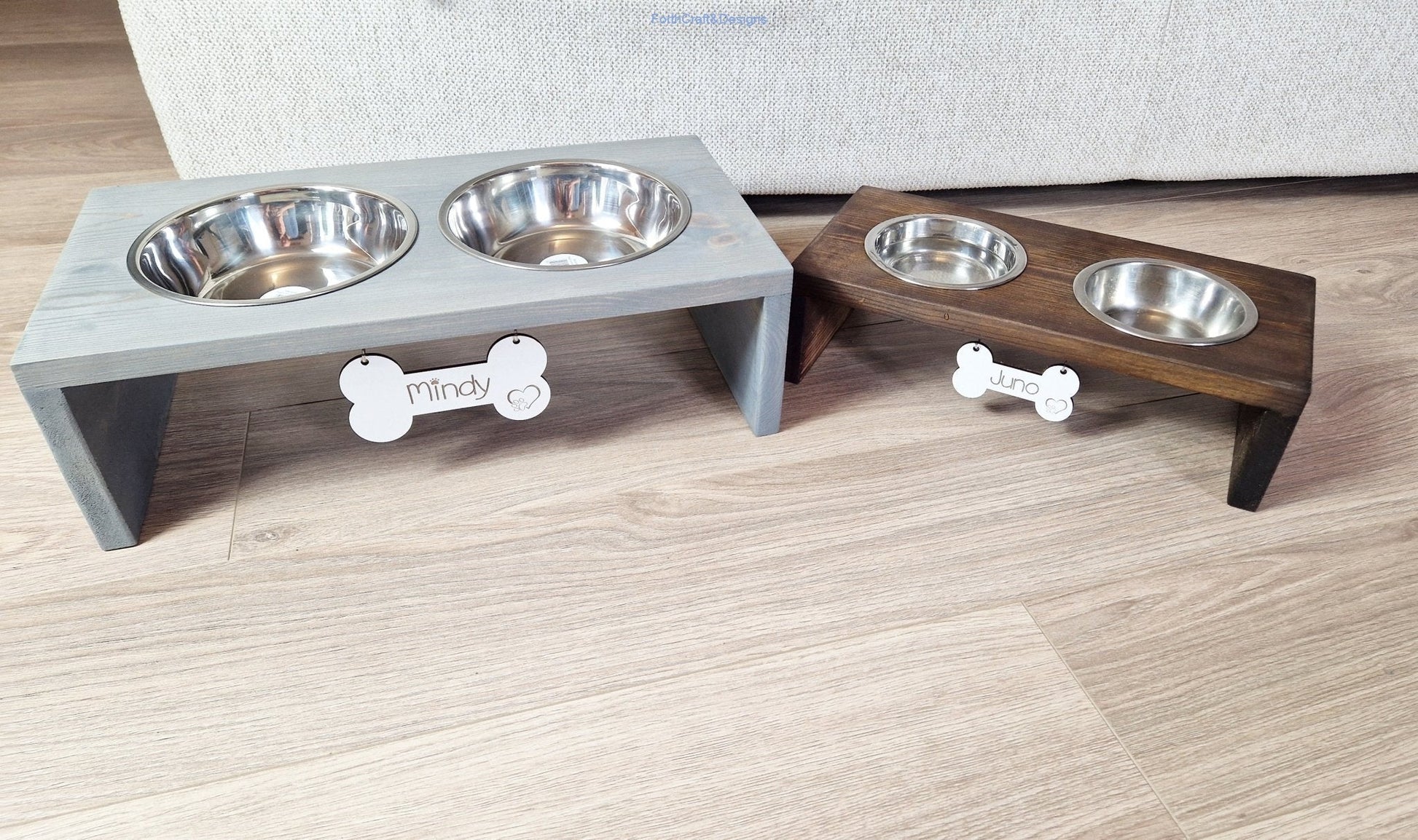 Wooden Dog Leash Hanger, and feeding station bundle.
