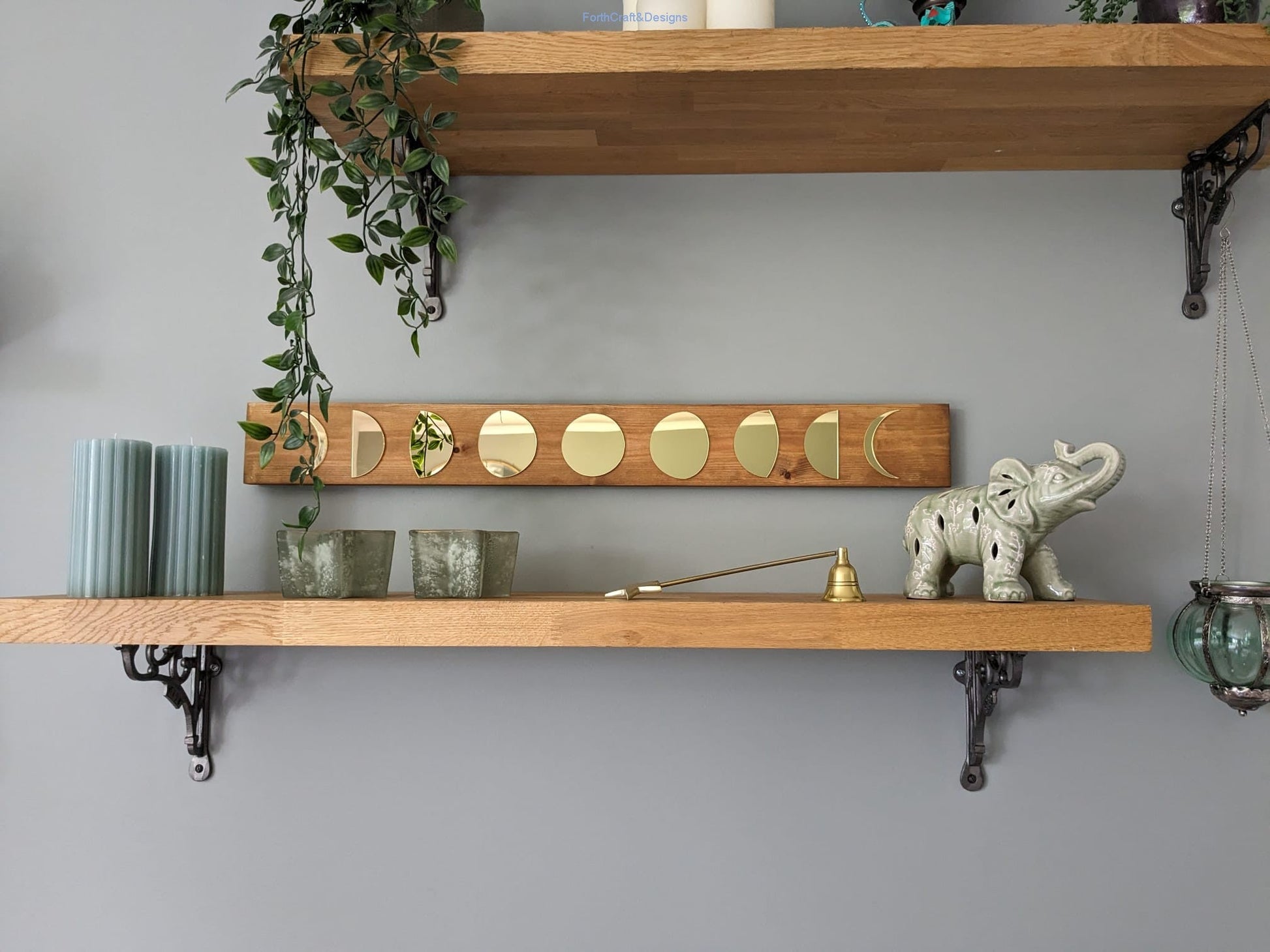 Wooden Moon Phase wall decor-Forth Craft and Designs