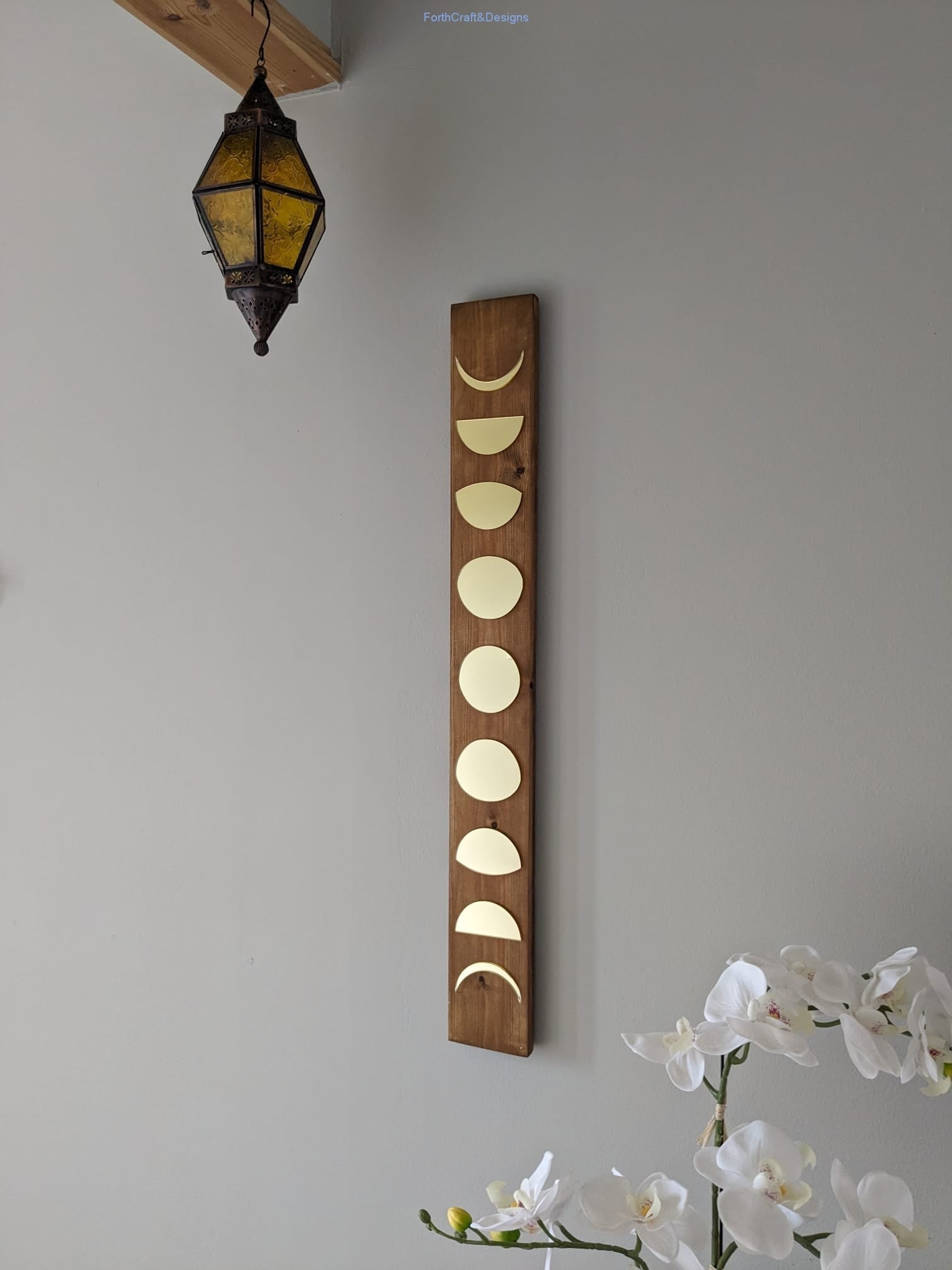 Wooden Moon Phase wall decor-Forth Craft and Designs