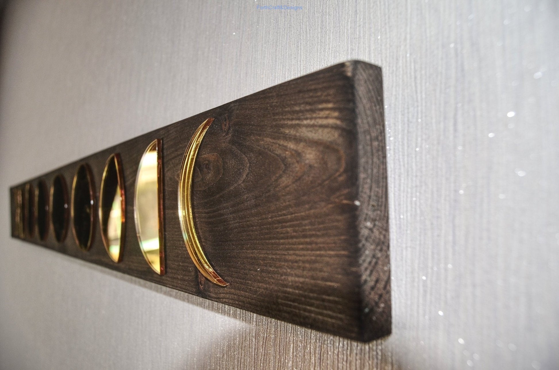 Wooden Moon Phase wall decor-Forth Craft and Designs