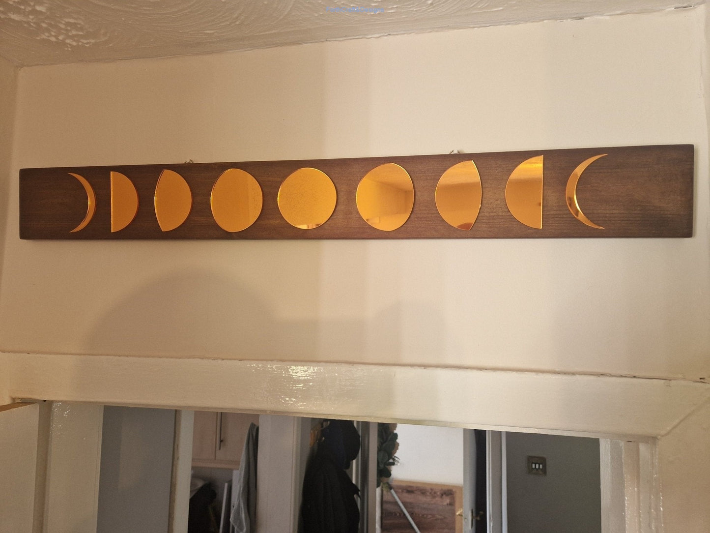 Wooden Moon Phase wall decor-Forth Craft and Designs