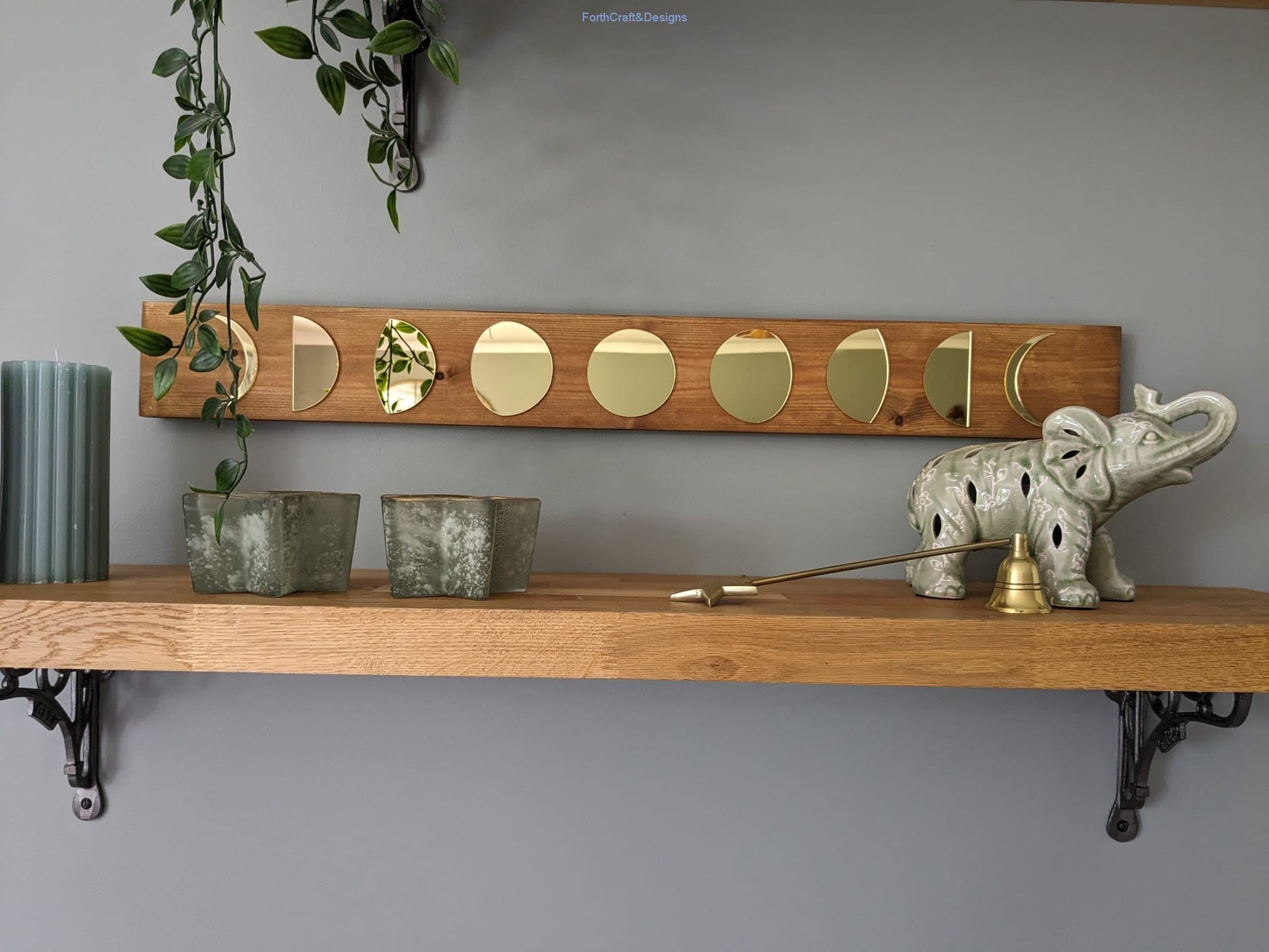 Wooden Moon Phase wall decor-Forth Craft and Designs